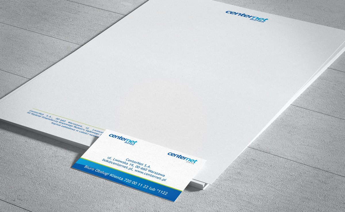 papier firmowy, wizytówka